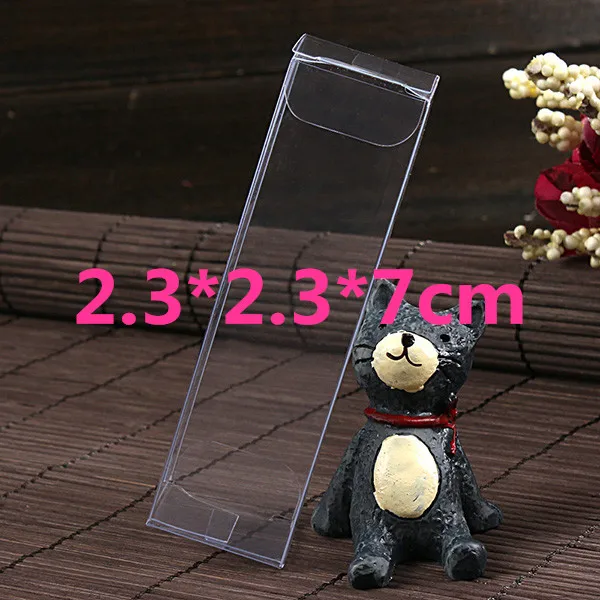 

50 Pcs/Lot 2.3*2.3*7cm Chocolates and Candy and Cosmetic Gift Box Storage Wedding Box/Plastic PVC Lips Display Boxes