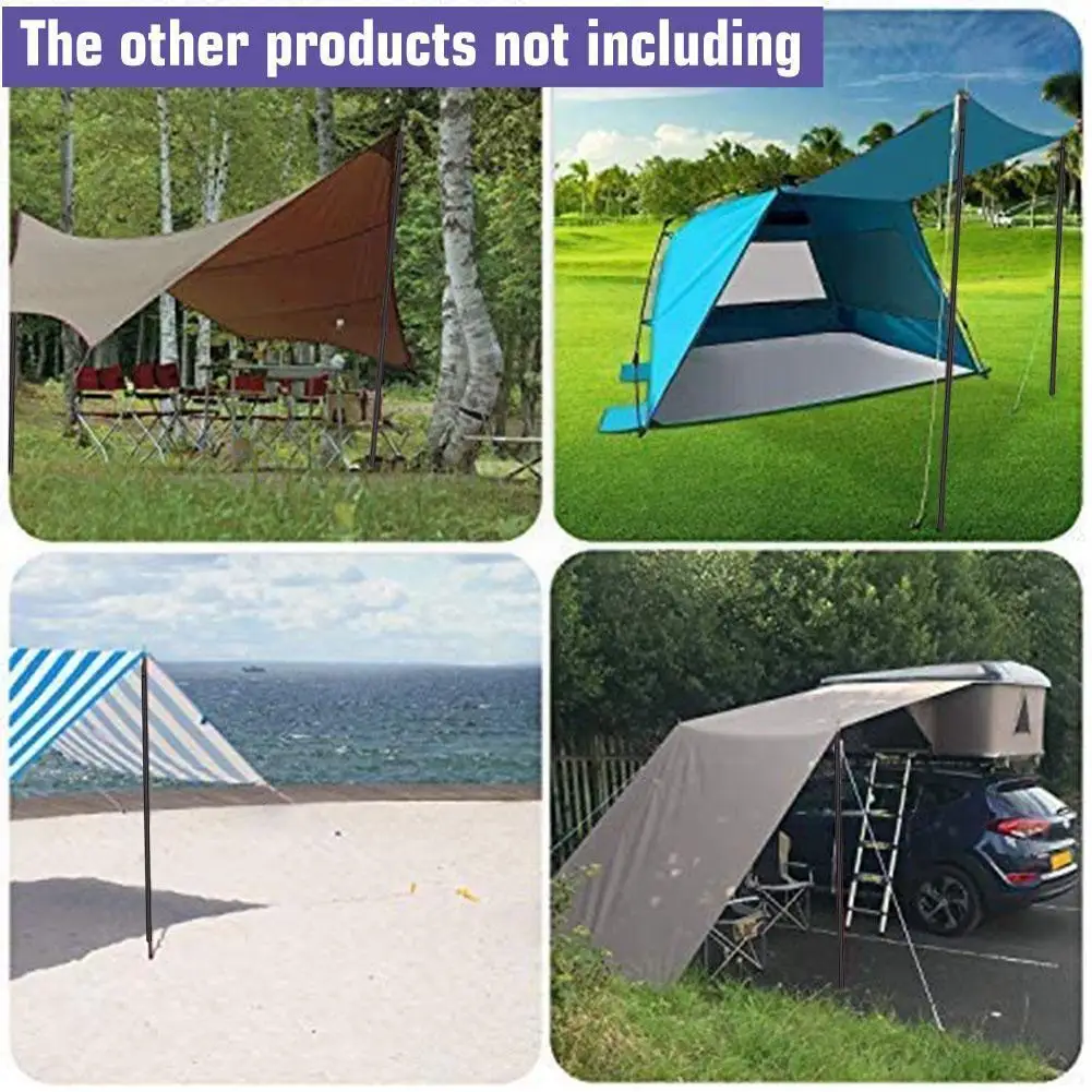 

2 Meters Heightened Support Pole Canopy Tarp Support Tent Or Support Tarp, Tarpaulin, Tent For Tarp Pole Used Pole Awning T V4K5