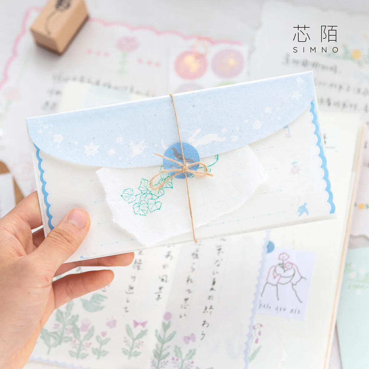 Kawaii набор бумажных конвертов для наличных 1 бумажный конверт + 6 букв бумаги