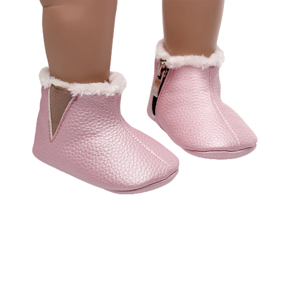 Детские кожаные сапоги на мягкой подошве Зимние теплые простые Нескользящие