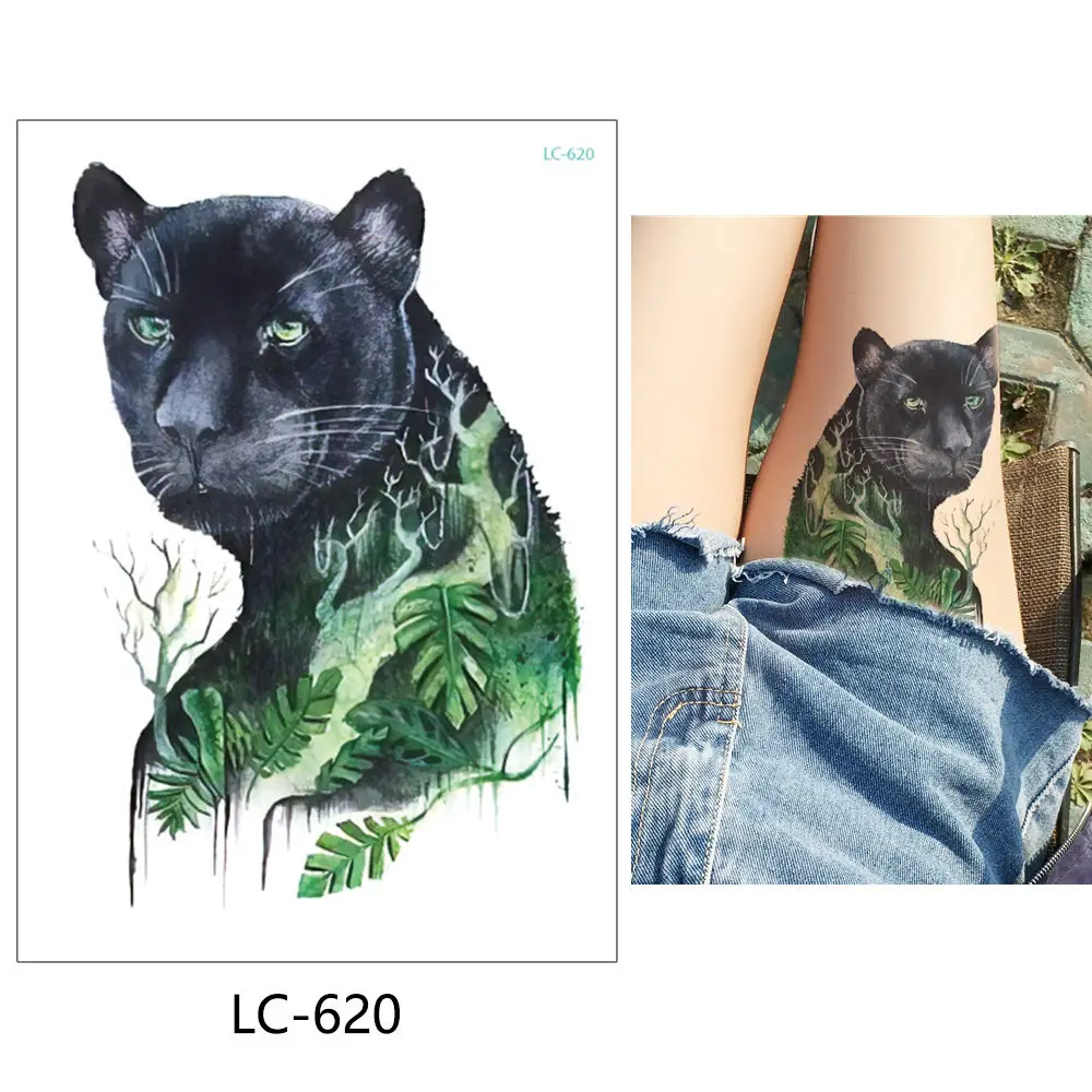 LC-620 Glaryyears 15*21 см временная татуировка наклейка Горячая Поддельные татуировки животные и растения флеш-тату водонепроницаемый маленький боди-арт для мужчин и женщин - Цвет: LC-620
