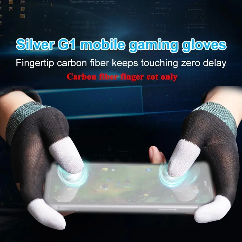 

Mobile Game Gaming Gloves For Gamer Sweatproof Anti-slip Screen Finger Sleeve Breathable Mobile Gaming Gloves
