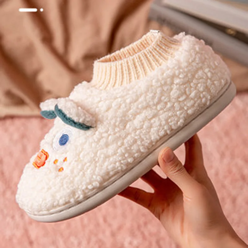 

Ladies Slippers Lazy Shoes Autumn And Winter For Home Cotton Mop Nodic Style Beautiful Femmes Sandales Zapatillas