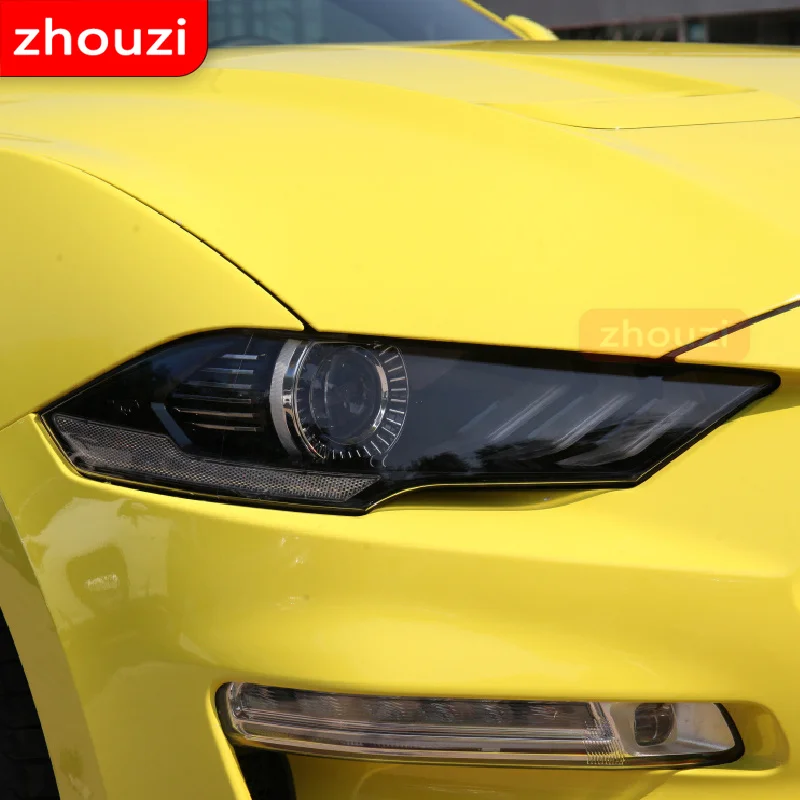 

Защитная пленка для передних фар Ford Mustang 2015-гг. в., Shelby GT500, черная, прозрачная, из ТПУ