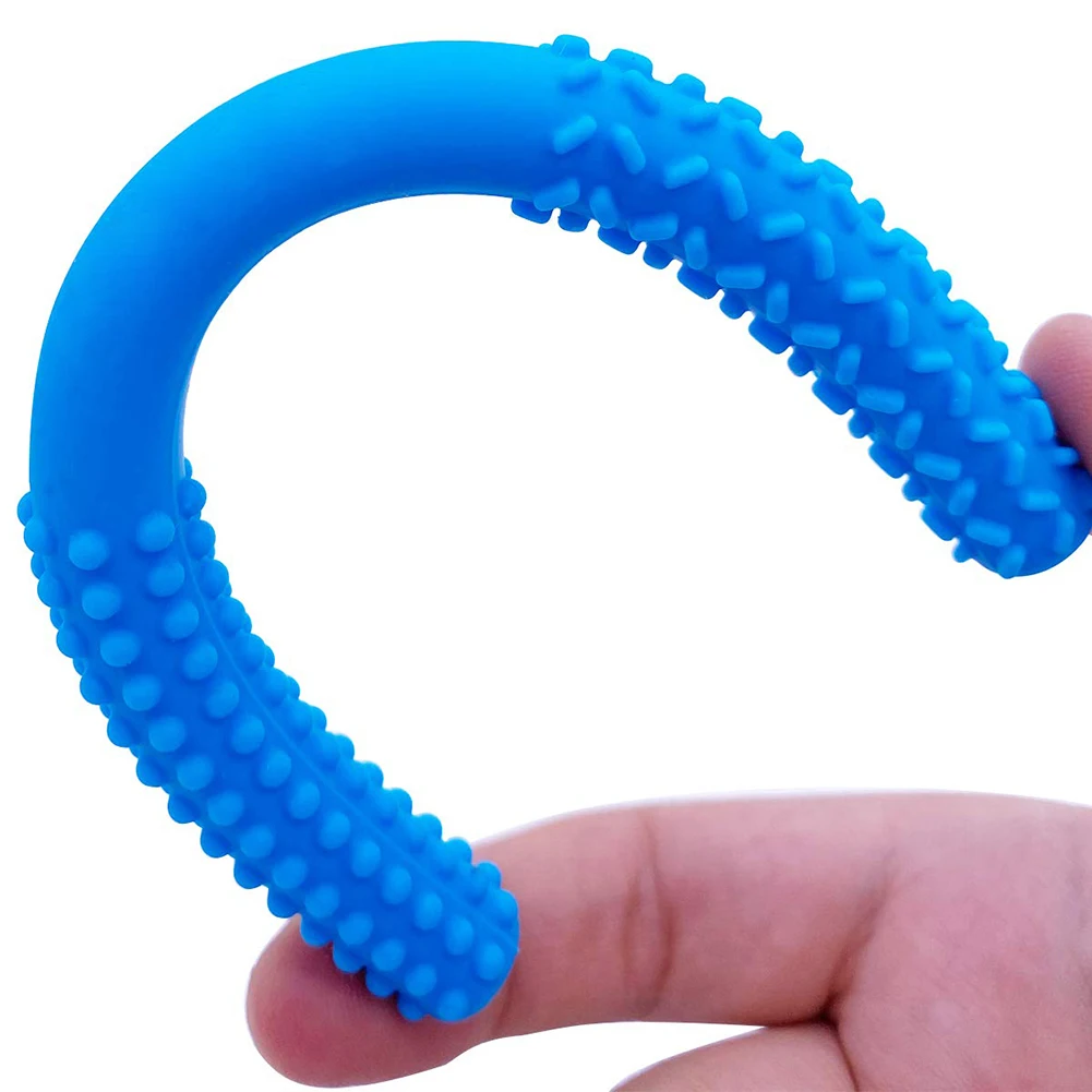 

Baby Teether Silicone Ring Straw Toy Teething Hollow Tube Pacifier Feeder Children Anti Eating Molar Stick