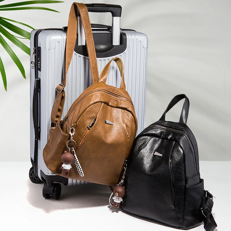 Женский винтажный рюкзак из натуральной кожи роскошный брендовый дизайнерский