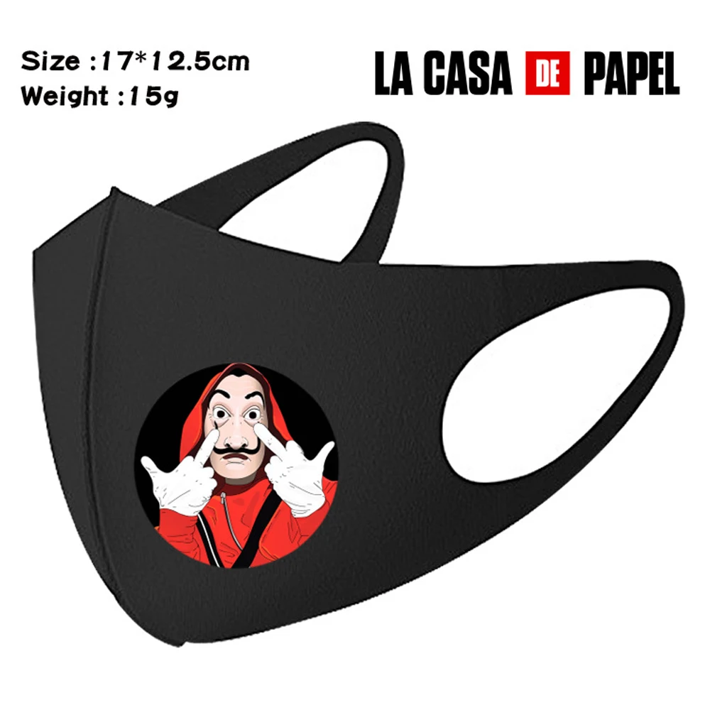 маска для лица защитная маски от короновируса Горячая La Casa De Papel моющаяся дышащая
