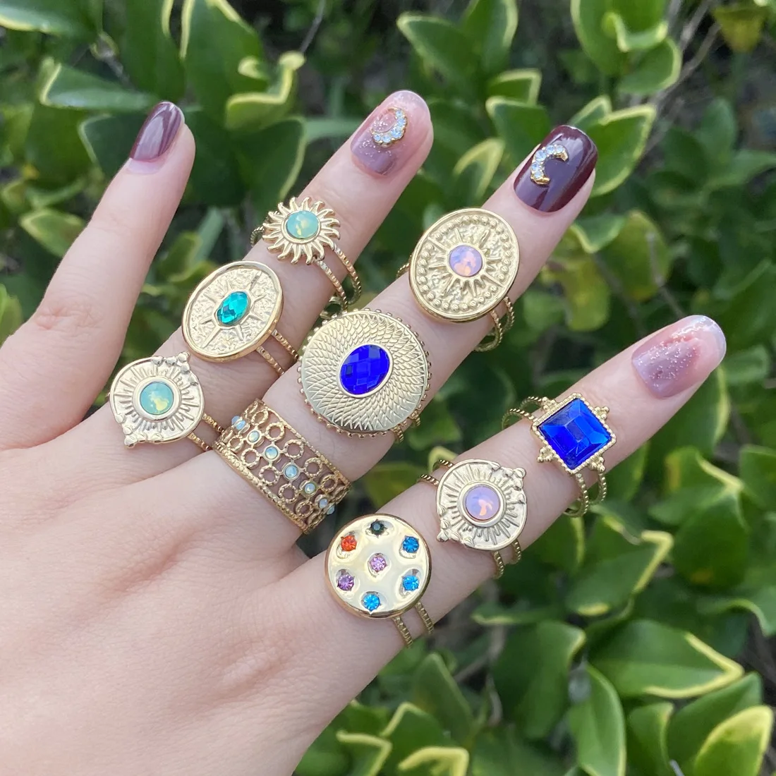 

Stainless Steel Zircon Rings for Women Gold Color Punk Style Open Adjustable Finger Ring Female 2021 Fashion Jewelry Tail Ring