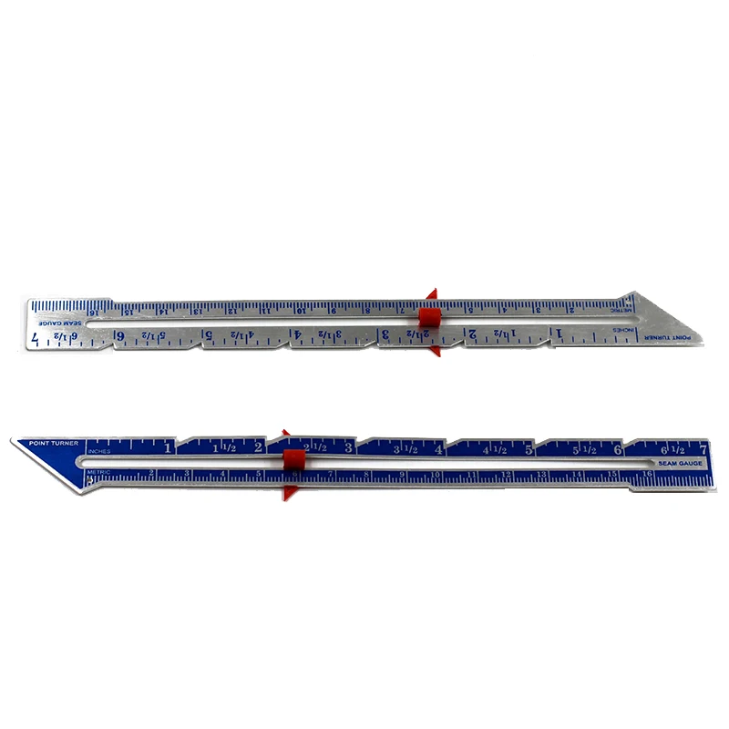 

Manual patchwork ruler Aluminum seam allowance pointed edge fixed ruler Manual positioning amount Button margin parallel line