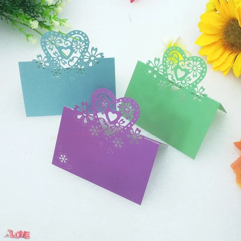 

100Pc Table Card Wedding Love Rose Love Love Element Seat Card Creative Wedding Table Card Table To Sign The Wedding Table 5Z
