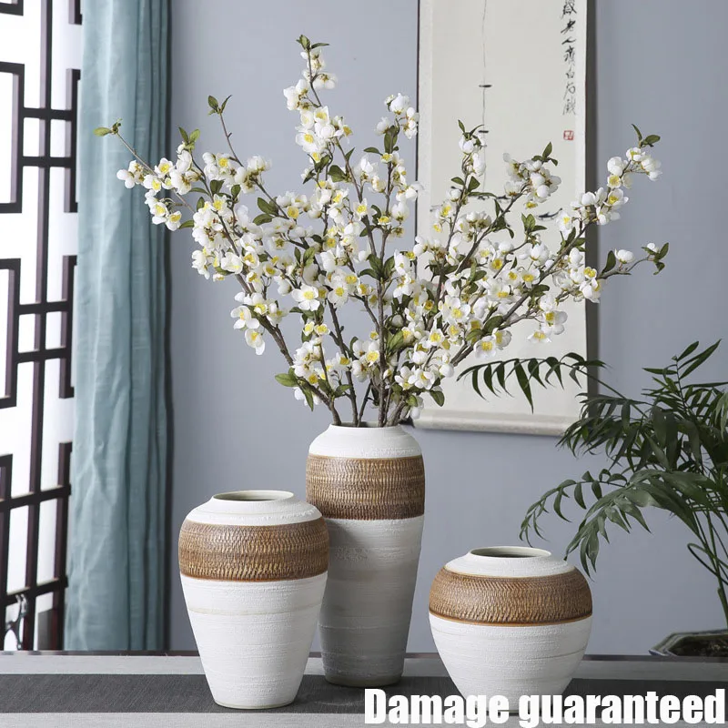 

Ceramic Flower Vase Simple Classic Insert Crafts Tabletop Vase Living Room Bedroom Study Tea Room Decorations vasedecoration