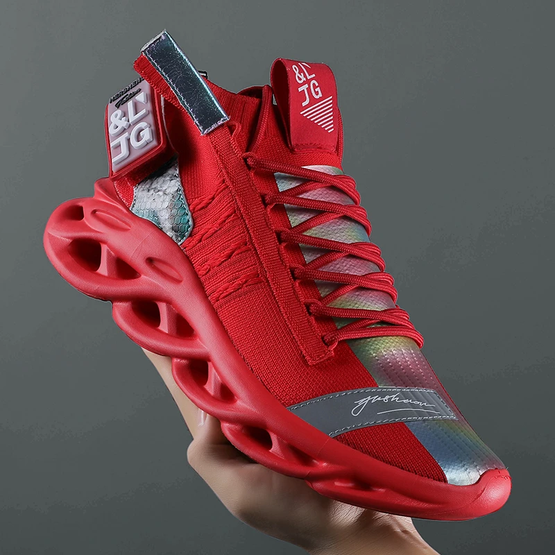 Модные сетчатые мужские кроссовки дышащая мужская обувь повседневная Легкая