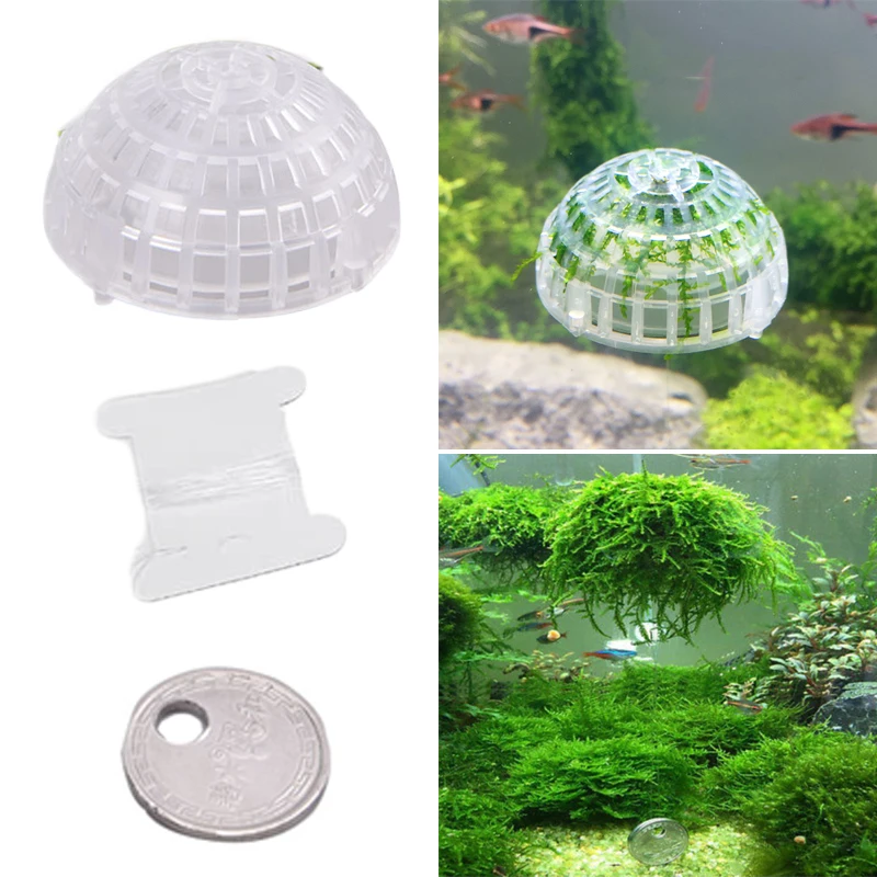 

Aquarium Landscaping Moss Ball Floating Holder Plastic Arch Floating Tray For DIY Live Plants Shrimp Fish Tank Decor Accessories