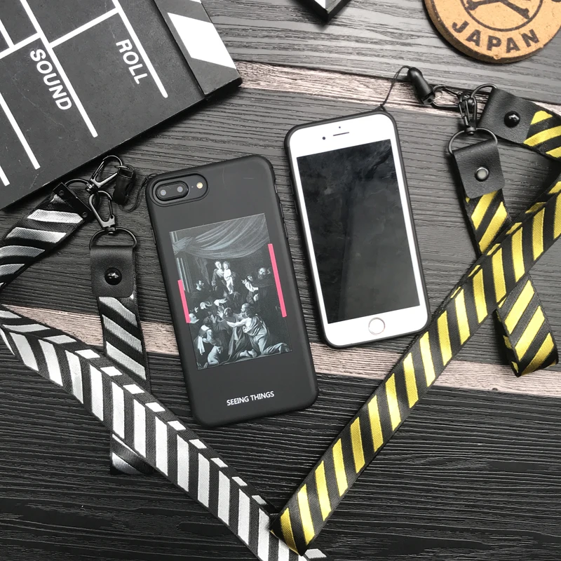Art classic retro Opera painting cover case for ipho0ne 10 x xr xs max 6 6s 7 8 Plus Soft Silicon lanyard Crossing phone cases |