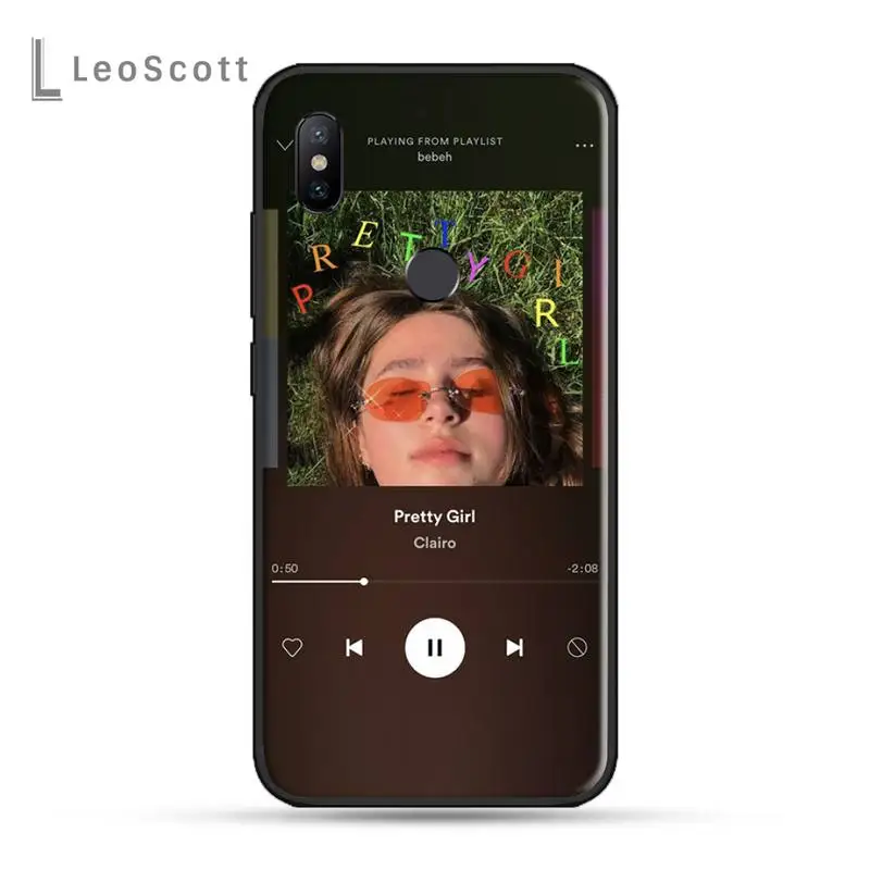 

Black music player Aesthetic album Phone Case For Xiaomi Redmi note 7 8 9 t k30 max3 9 s 10 pro lite