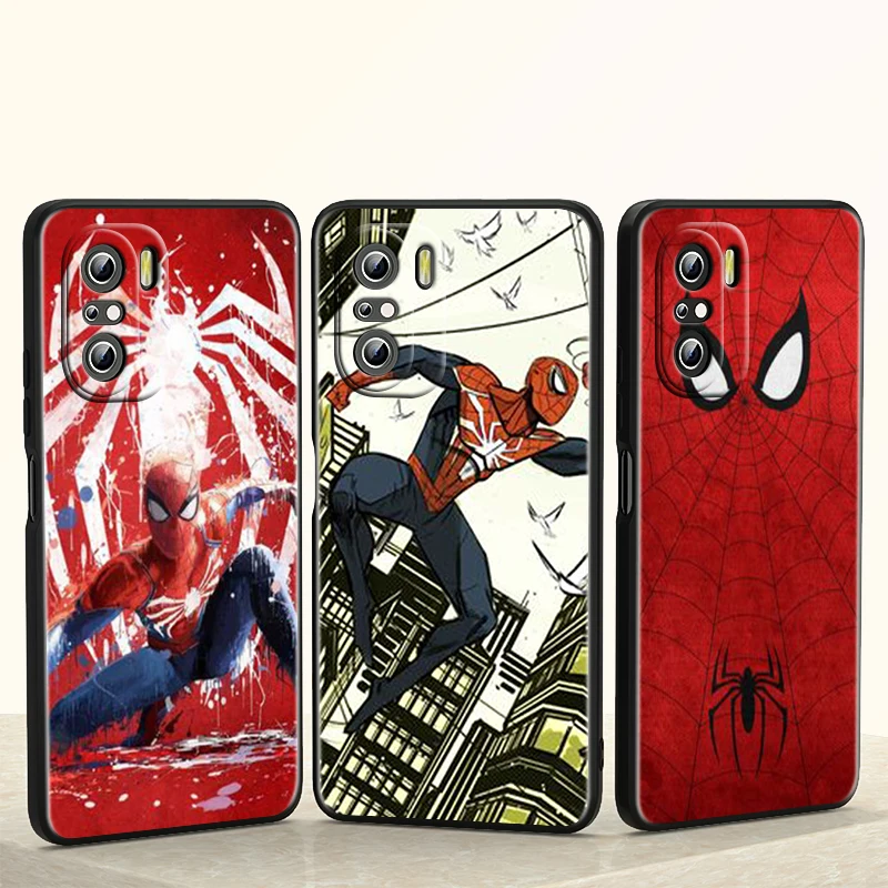 

Avengers Spider cool man For Redmi K40 30S 30T 30i 20 S2 GO Pro Ultra Gaming Redmi 10T Silicone Soft Black Phone Case