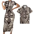 HYCOOL, Гавайский Цветочный короткий Slleeve 2021, женское Повседневное платье, роскошный длинный сарафан для вечерние, сексуальное полинезийское модное женское платье