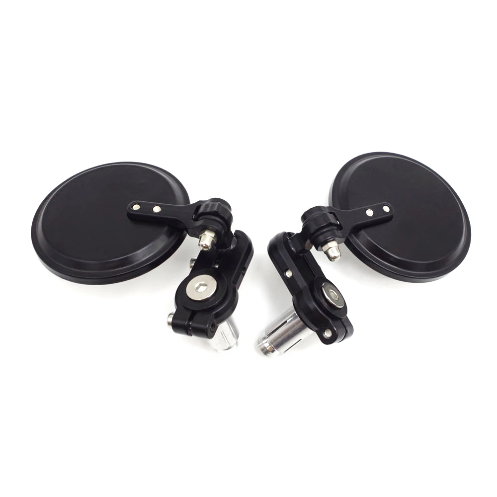 Универсальное черное зеркало заднего вида для мотоцикла в стиле ретро боковые