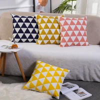 nordic abstract cushion cover geometric triangle pillowcase living room sofa decorative embroidered suqare pillow cover 45x45cm