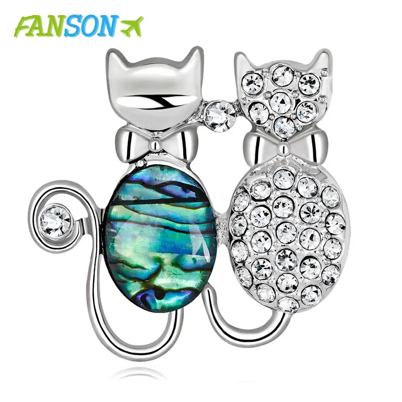 FANSON супер милая брошь в виде кошачьего глаза таинственная Элегантная черная кота