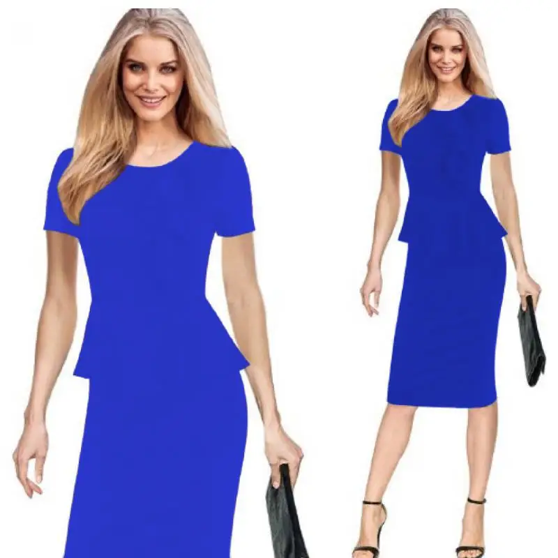 Женское платье карандаш с оборками элегантное винтажное для офиса и вечеринок