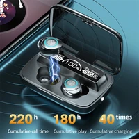 2000mah led blue tooth5 0 wireless earphones headphones earbuds tws touch control sport headset noise cancel earphone headphone
