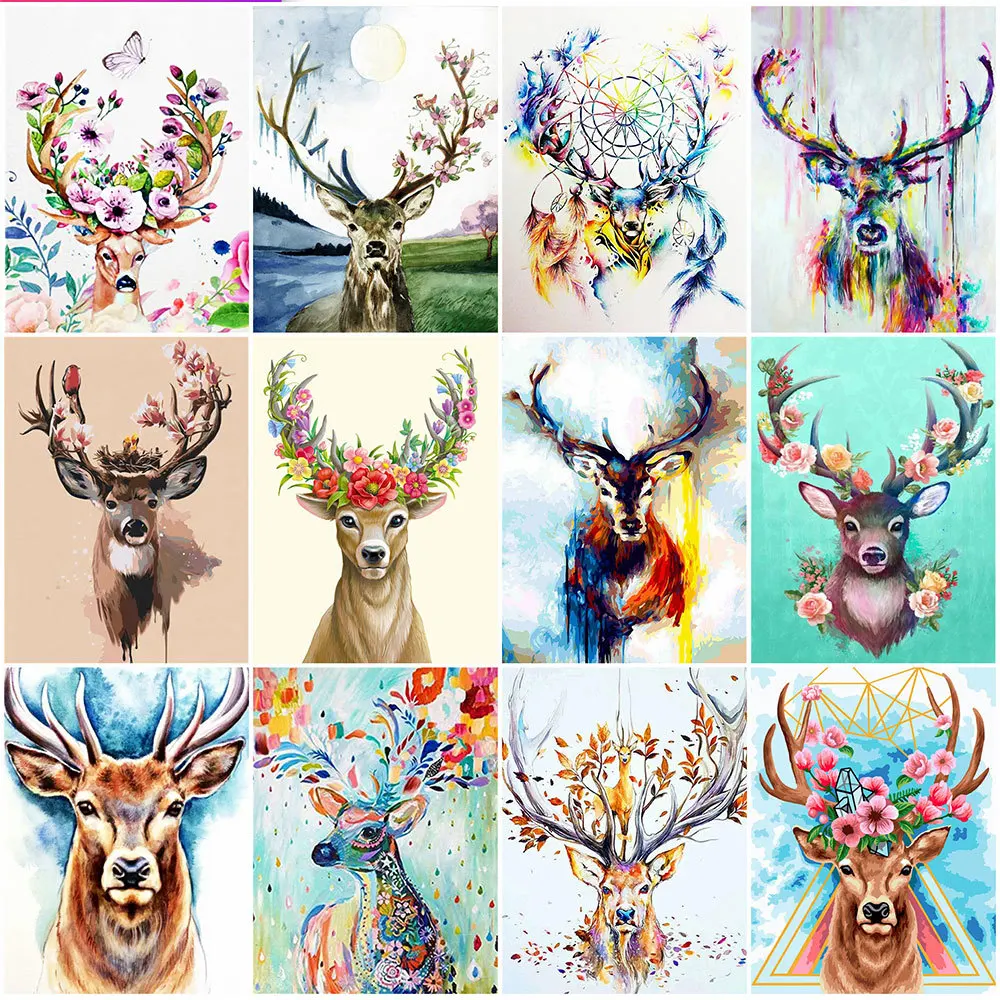 

MomoArt 5D DIY Diamond Embroidery Deer Sale Full Square Round Diamond Painting Animal New Arrival Mosaic Flower Kits Wall Art