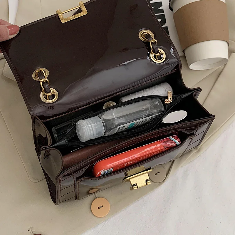 

Vintage Handbags Flip Crossbody Bag Solid Color Messenger Bag Designer Luxury Brand Small Bags Winter Leather for Women 2021