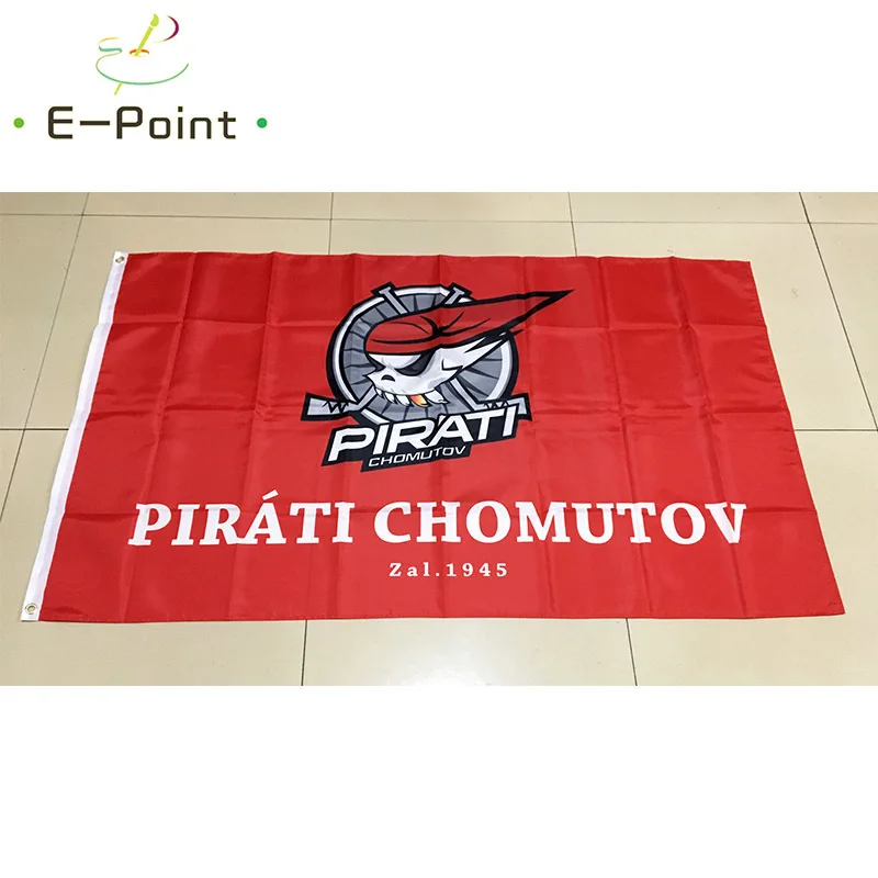 

Czech Republic Pirati Chomutov 3ft*5ft (90*150cm) Size Christmas Decorations for Home Flag Banner Gifts