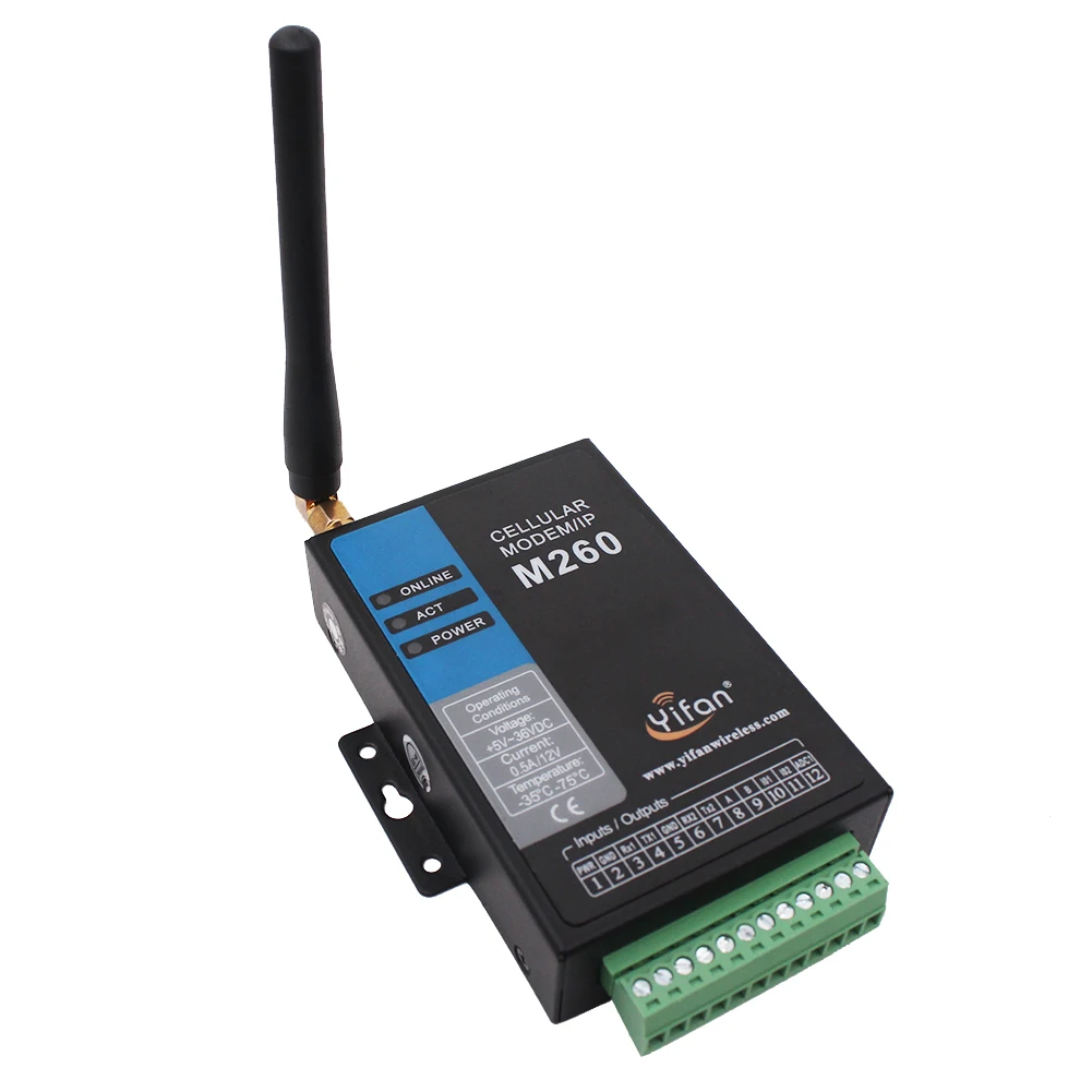 M260 H TCP/IP Modbus RTU RS232 RS485 промышленный 3G модем для PLC AMR SCADA|Модемы| |