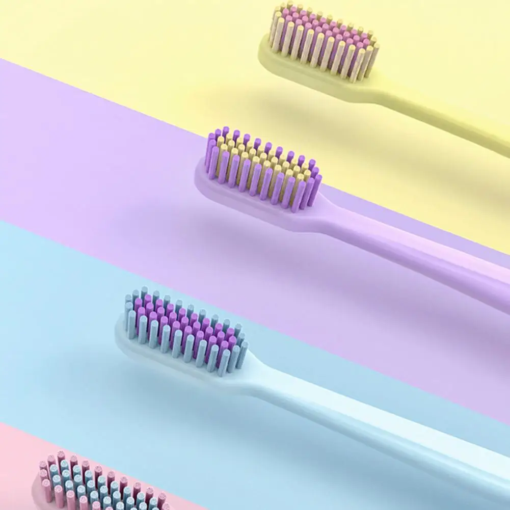 8pcs/bag Adult Colorful Small Head Toothbrush Set Fashion Simple Color Soft Hair Dental Care Teeth Whitening | Дом и сад