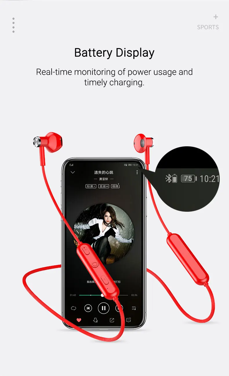 Магнитные беспроводные наушники EARDECO, Bluetooth наушники, спортивные беспроводные наушники, Bluetooth гарнитура, наушники с микрофоном