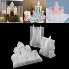 6 стилей замок формы для эпоксидной смолы вилла рождественский дом для DIY эпоксидная литье формы силиконовые ювелирные изделия ремесла инструмент