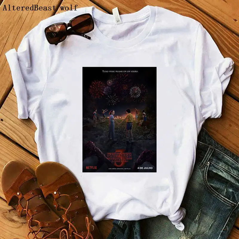 

Stranger Things 3 t shirt women print 2019 summer eleven vogue t-shirt women harajuku female casual style streetwear tops tee