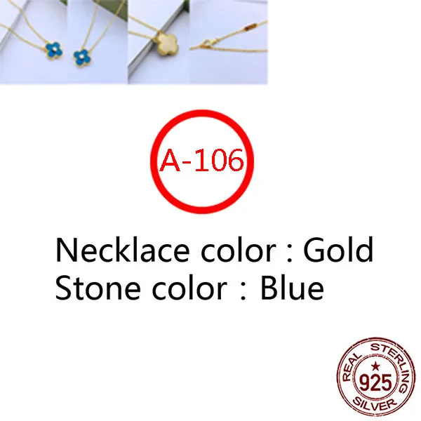 

A106 S925 sterling silver necklace personality fashion style four-leaf clover high-end style new jewelry girlfriend gift hot