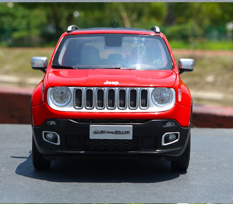 

Original factory authentic 1:18 Renegade red diecast car model with small gift