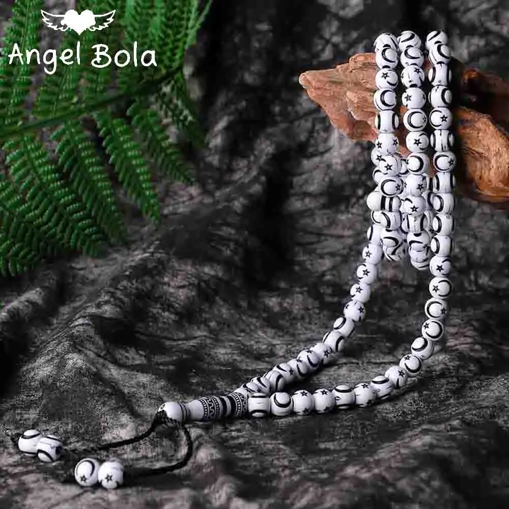 Исламский мусульманский многоцветный с резьбой в виде звезды и луна шаблон Tassel