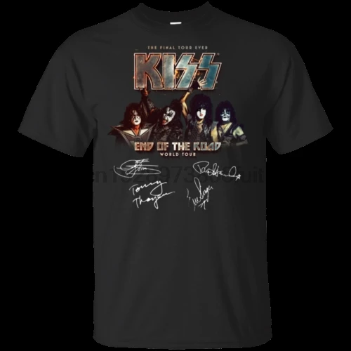 Официальный KISS Band футболка конец дороги прощальный тур 2019 подарок для мужчин и