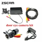 Комплект домашней системы видеонаблюдения с отверстием для двери, IMX307, 1080 МПP, AHD камера для глазка с 7-дюймовым монитором AHD IPS, DVR, проводной цветной видеорегистратор