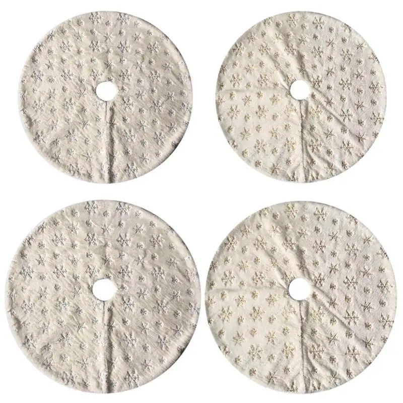 90 см 122 юбка на рождественскую елку с вышитыми снежинками украшение для вечерние