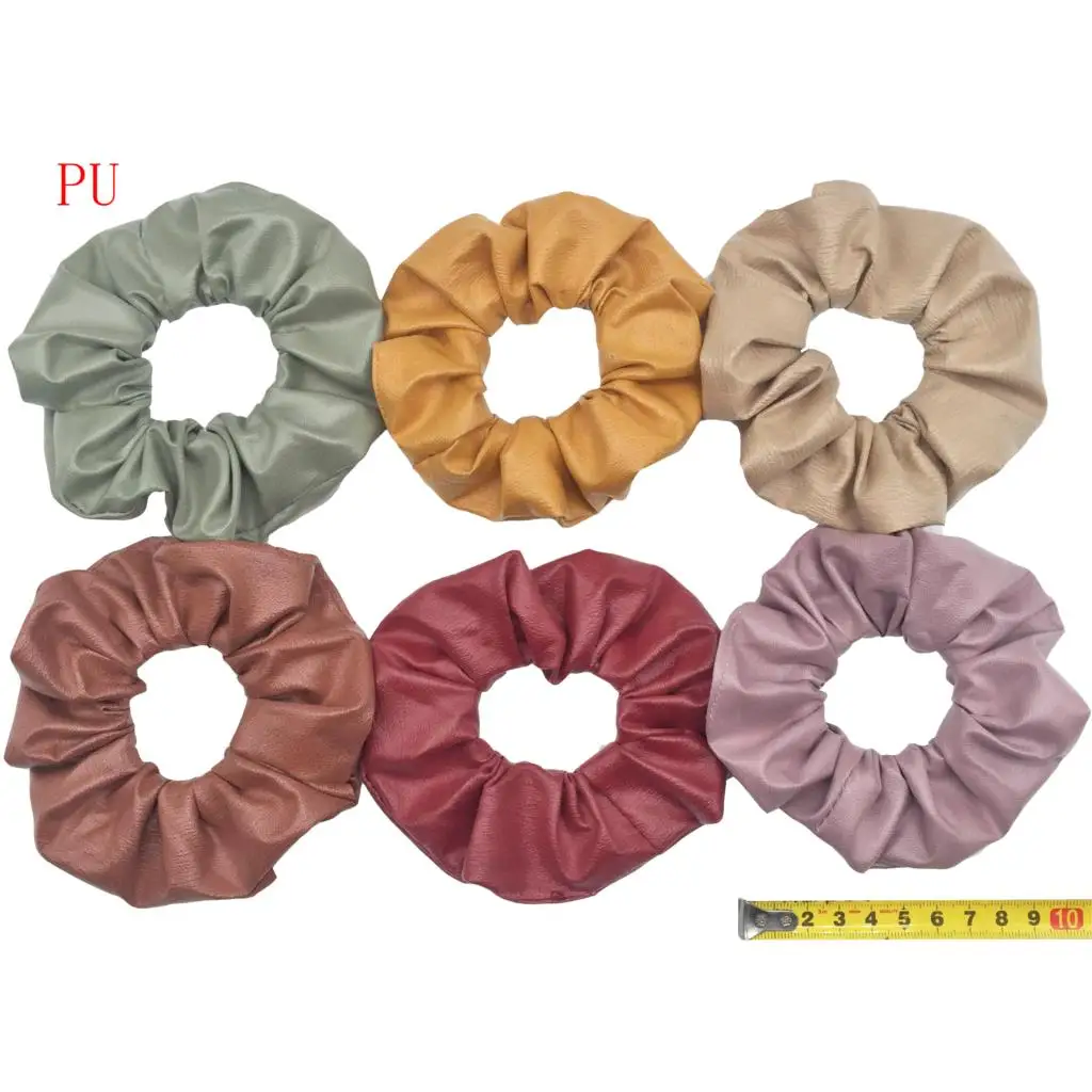 Однотонные женские резинки для волос 6 шт./лот рождественские эластичные