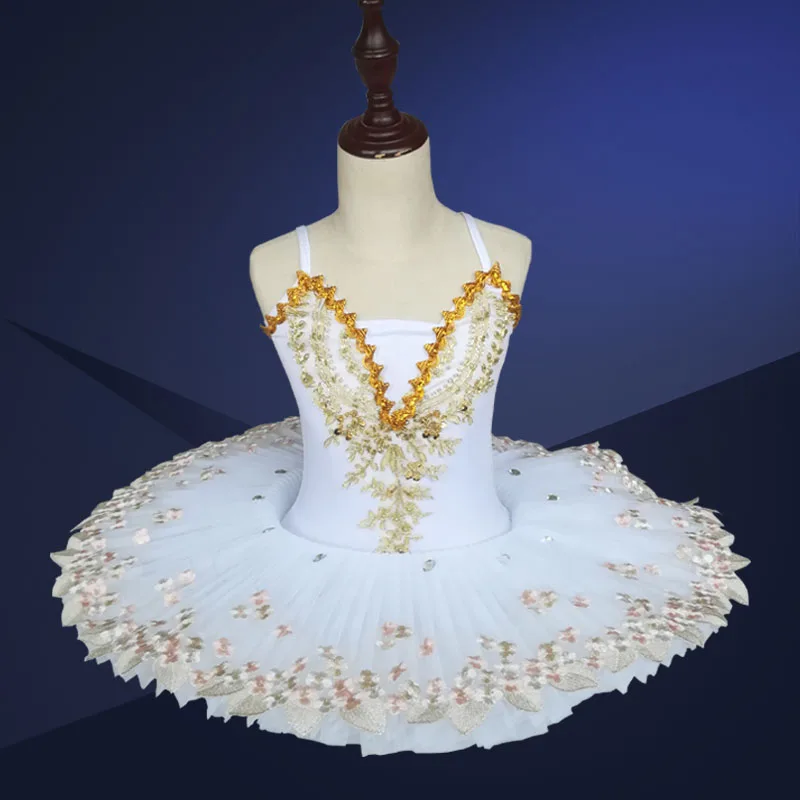 Professional Ballet Tutu Child Swan Lake Costume White Red Blue Dress for Children Pancake Girls Dancewear | Тематическая одежда и