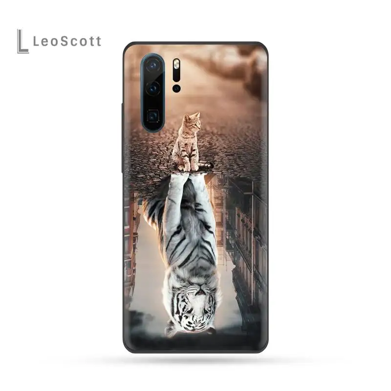 

Cat tiger dog lion Phone Case For Huawei P9 P10 P20 P30 Pro Lite smart Mate 10 Lite 20 Y5 Y6 Y7 2018 2019