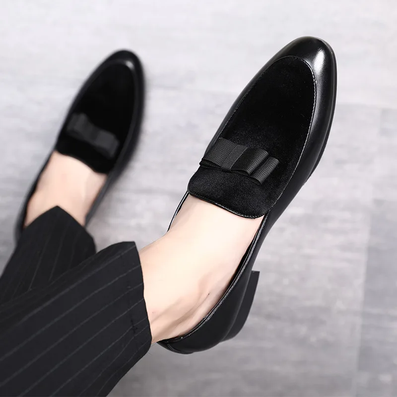 2020 Роскошные модельные туфли с бантом мужские лоферы на плоской подошве цвет