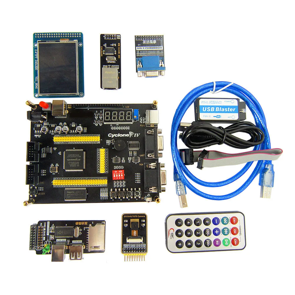 Макетная плата FPGA Altera Cyclone IV EP4CE6 NIOSII + USB Blaster TFT VGA OV7670 камера модуль
