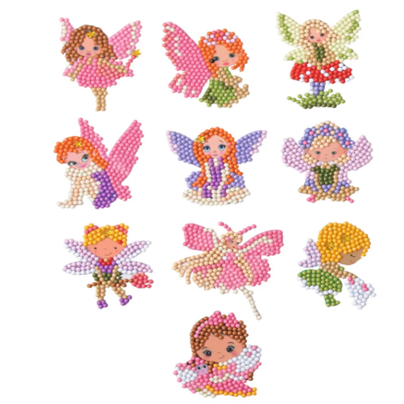 Mini Cartoon Round Diamond Painting for Kids Embroidery Children DIY Decoration Everything Creative Sticker | Игрушки и хобби