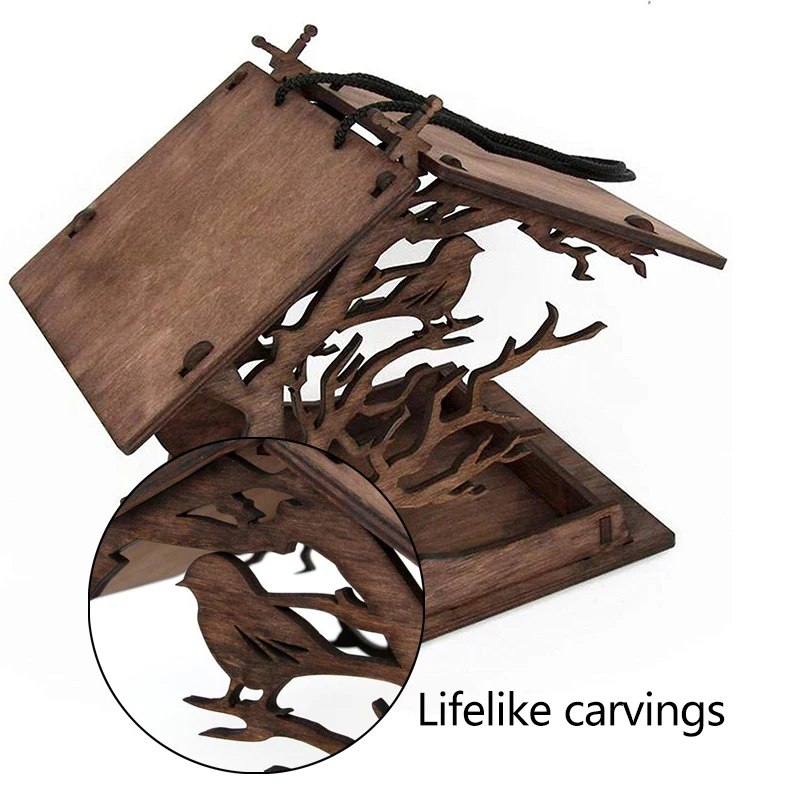 

1 шт., деревянная кормушка для птиц