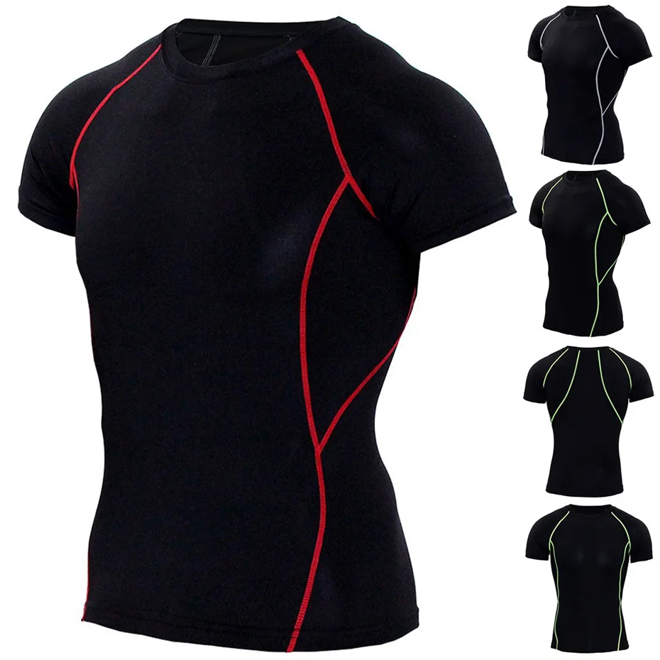 

ZOGAA Hot Sale Summer Men Running T-shirt Round Neck Short Sleeve Fast Drying Stretch Solid Color Gym Sports Outdoor Fitness Top