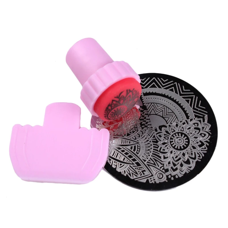 Finger Angel 10Pcs Lace Flower Line Nail Stamping Plates Strawberry Owl Design Template + 1 set Mini Stamper&ampScraper | Красота и