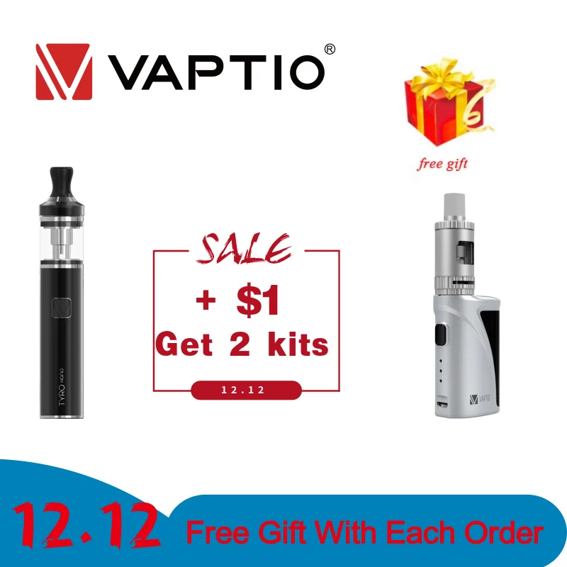 Vaptio Tyro Nano Kit P1 мини-комплекты vape kit ручка и коробка mod kit электронная сигарета - Цвет: Bundle Deals